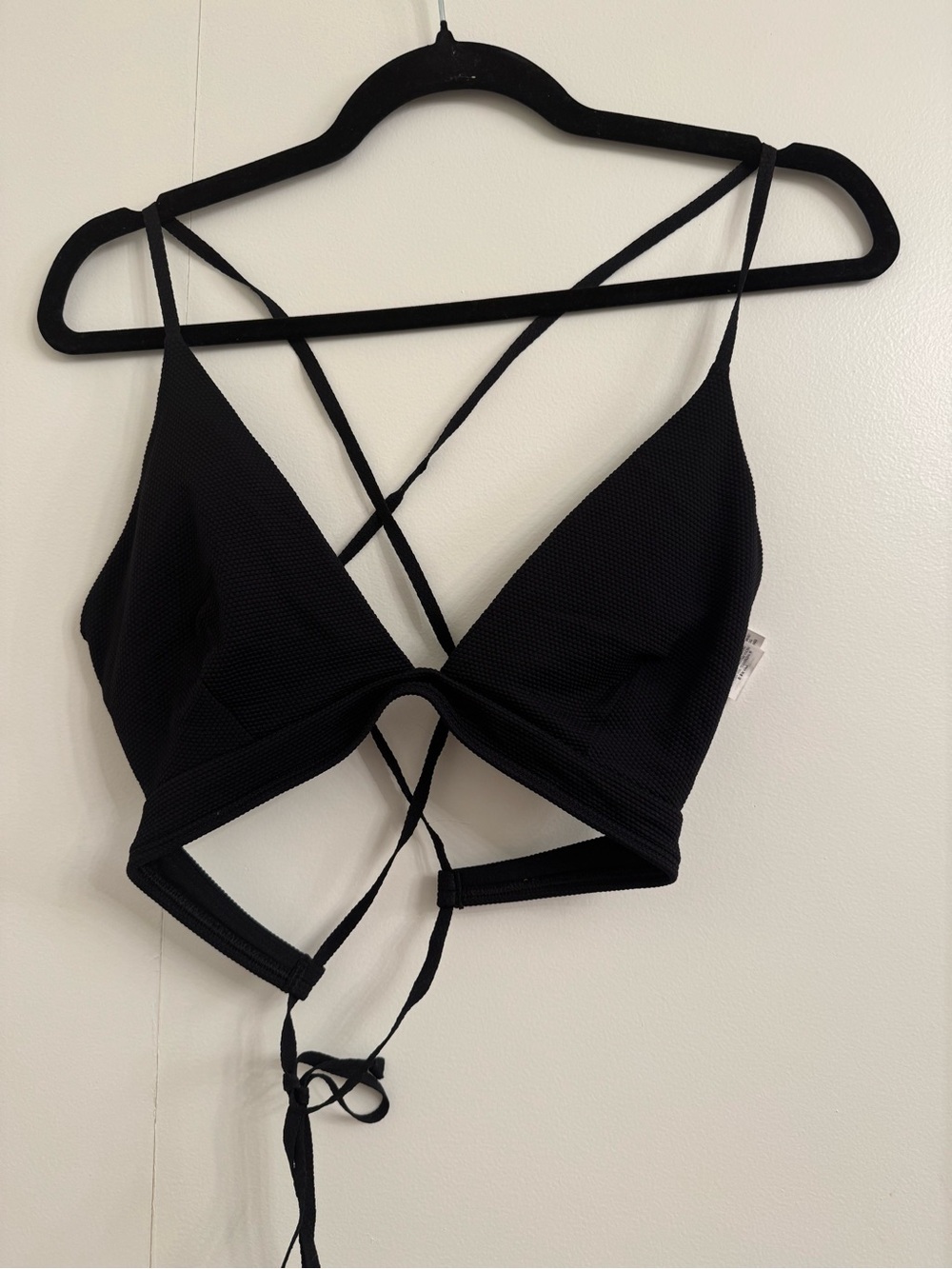 Boden Black Strappy Bikini Top